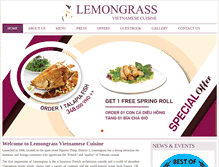 Tablet Screenshot of lemongrasssaigon.com